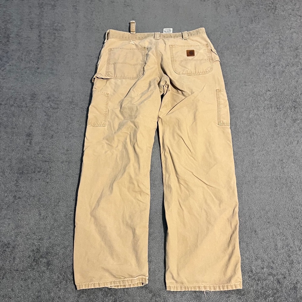 Vintage Carhartt Original Dungaree Fit Canvas Work Pants Mens 34x31 Thrashed